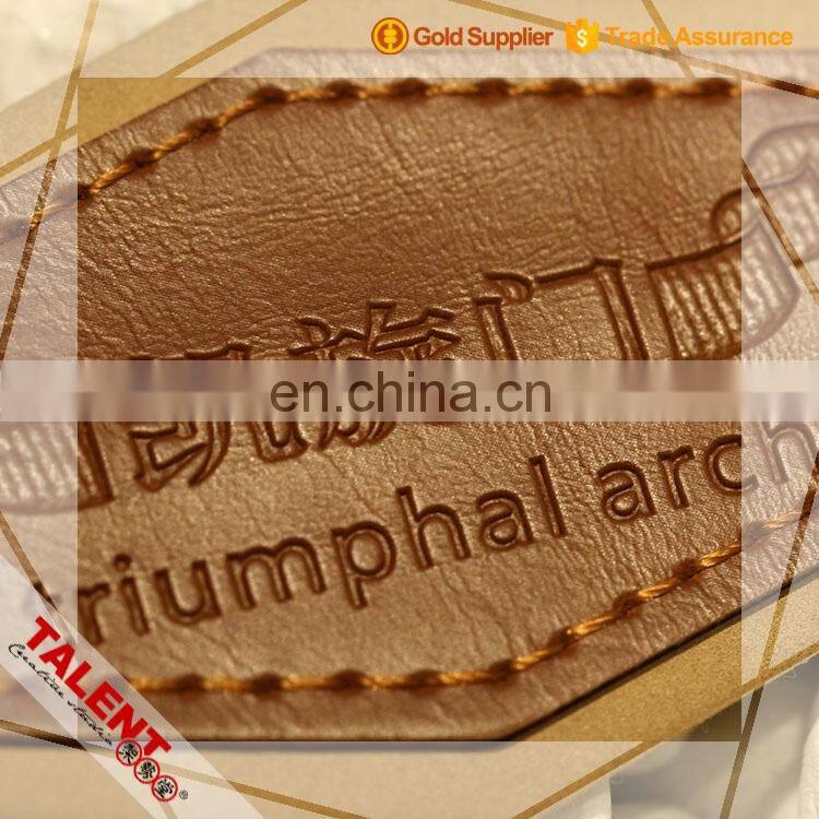 Custom Private Fashion Design Stitching Leather Patch Label For Garment