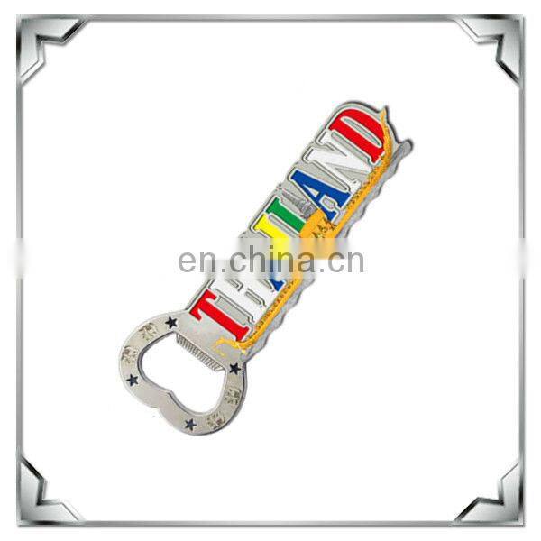 Thailand elephant shape metal bottle opener with fridge magnet