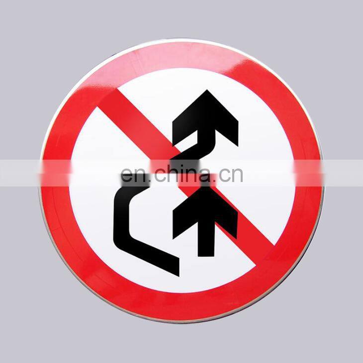Top Quality Durable Style And Waterproof Type Circle Reflective Screw On Thick Aluminum Plate Custom Traffic Sign