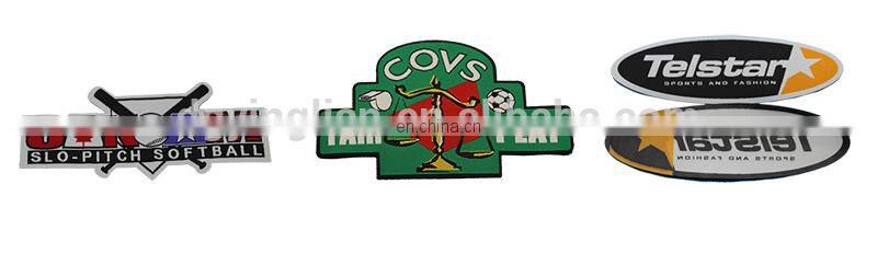 self adhesive woven clothing badge