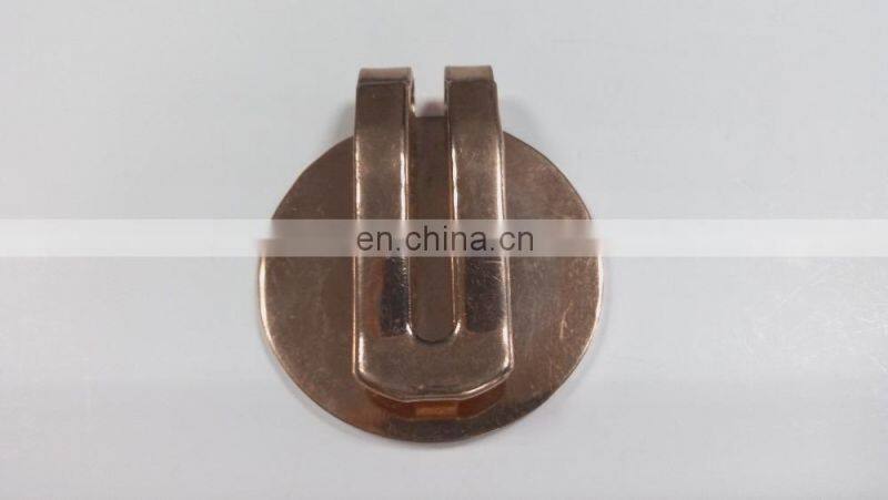 Custom American style hat clip in die cast process and shiny copper plating
