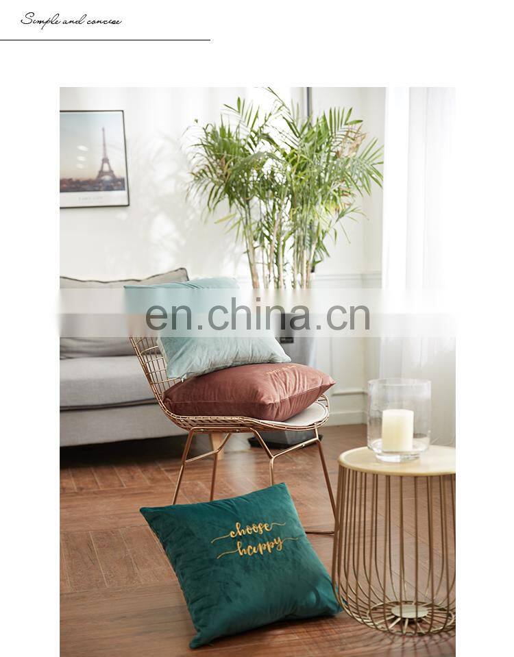 RAWHOUSE low Moq custom cushion covers solid velvet cushion cover