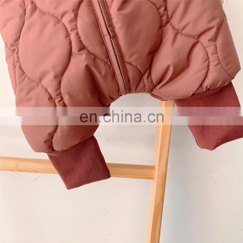 Toddler Cotton Romper Baby Winter Coat Zipper Long Sleeve Cute Baby Snowsuit 2020 Hoodie