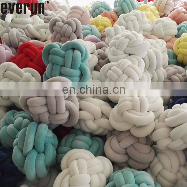 100%polyester tube hollowfiber filled machine washable super giant chunky knot cushion stress ball pillow blanket