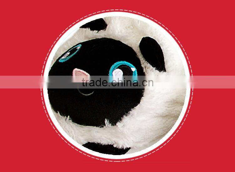 Wholesale custom novelty black winter fancy animal plush slippers for girls
