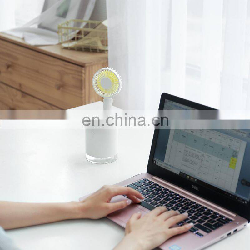 New product 2 in 1 multifunctional USB mini fan with air cool humidifier