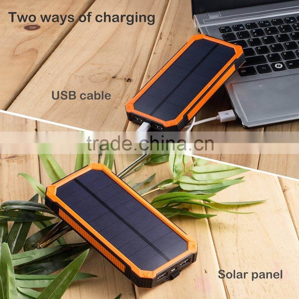 Hot sale Solar power bank 30000mah portable LED Camp Light solar battery for all digital products charging outdoor lighting
