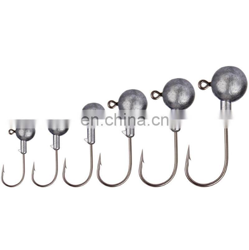 50pcs/bag 1g-2g-3g-4g- 5g-6g-7g-8g-9g-10g-12g-14g-16g-18g-20g-22g-25g-28g Worm Fishkook Original Jig Head Hook
