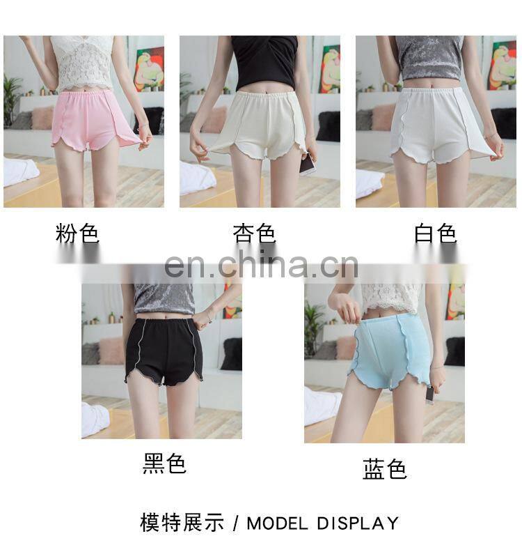 Manufacturers wholesale custom anti-exhaust safety pants side plus fat plus size women's three-quarter pants stretch