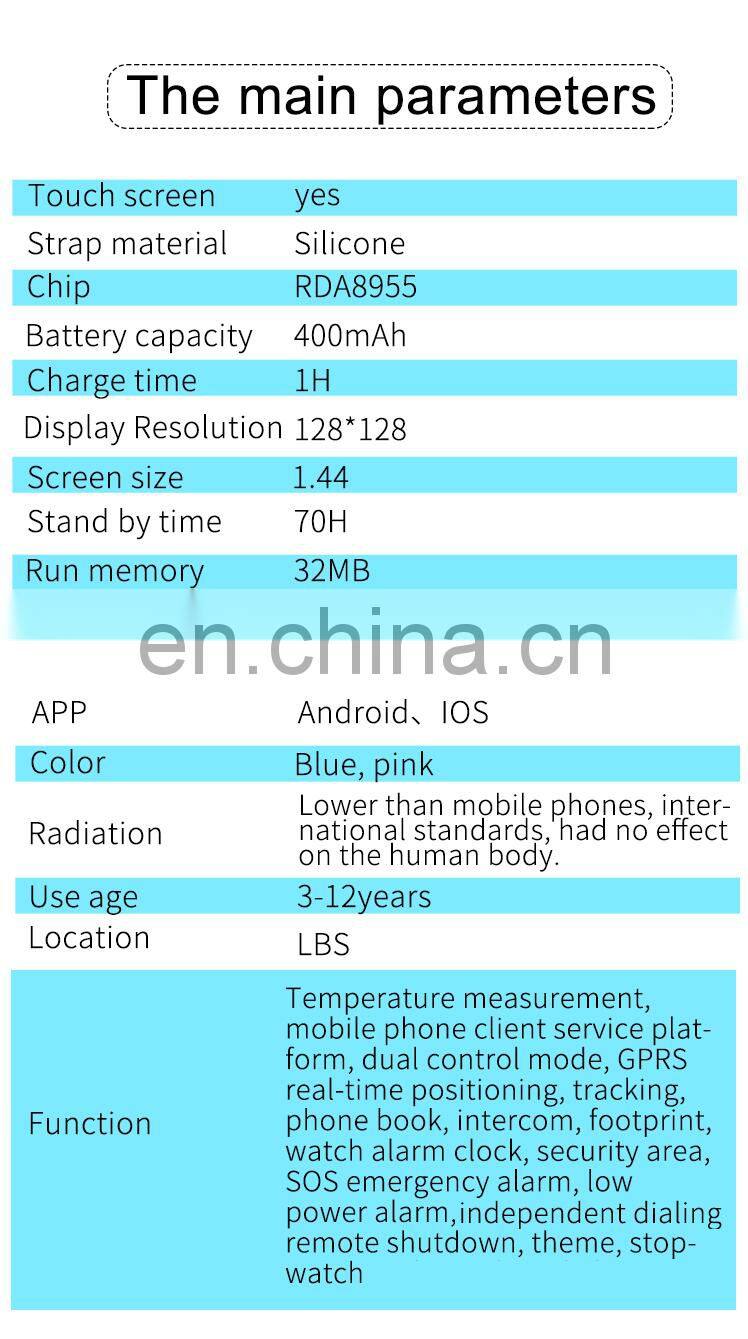 Hot Sale Temperature Mobile Phones SOS Call Smart Watch Kids Lbs Gps & Tracking Smartwatches Wearable Devices