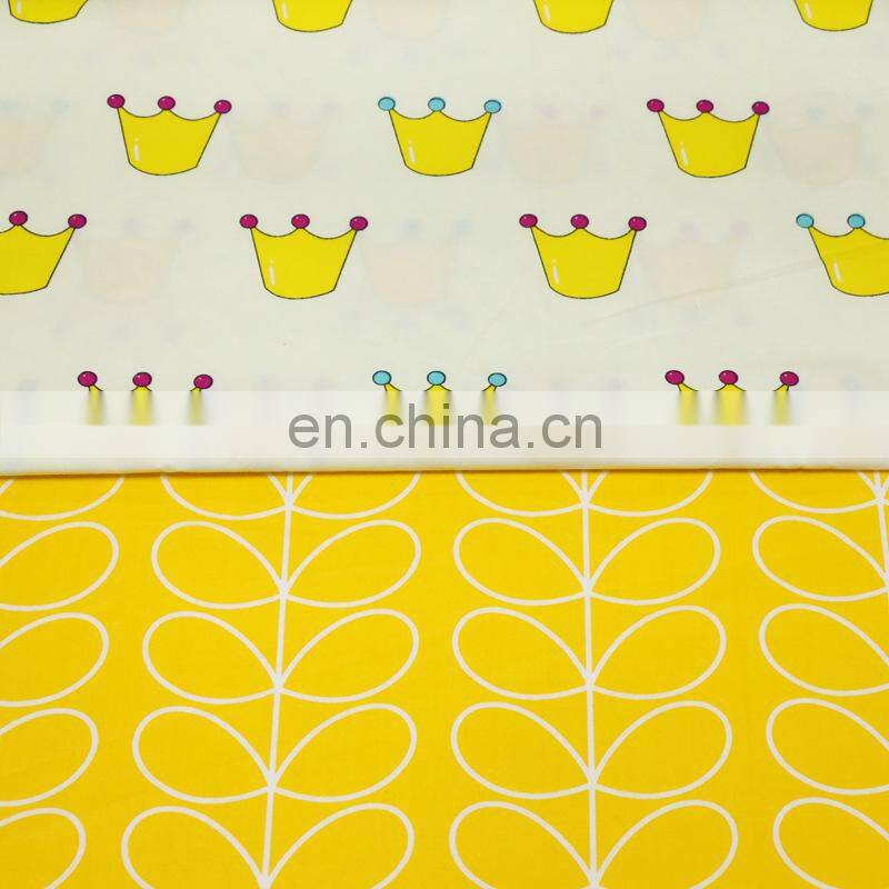 Nordic Crown cartoon cotton printed fabric 1.6 meters wide kindergarten baby cotton bed sheet quilt cover fabric