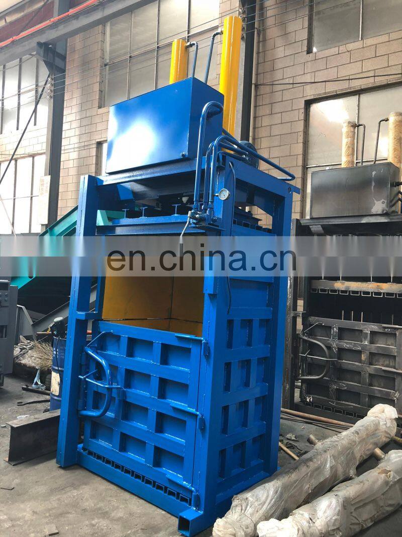 Cardboard box scrap metal paper baler waste carton bale press machine