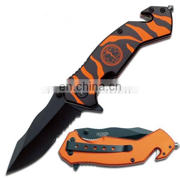 8.1"Series Glass Breaker Emergency Folding Rescue Pocket Knife