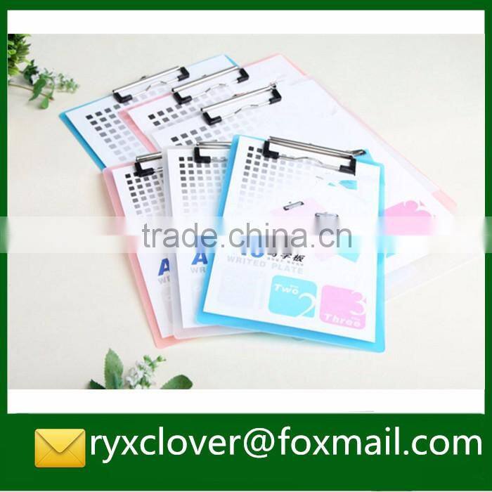 Transparent A4/A5/A6 2mm PP plastic writing clipboard