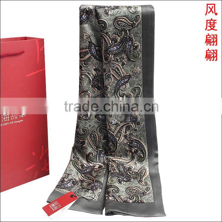 2015 New indian silk scarf men