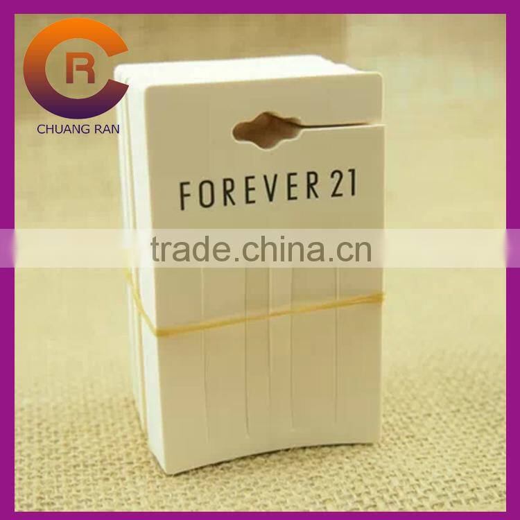 Custom plastic logo printed hair bow headband hair clip display cards