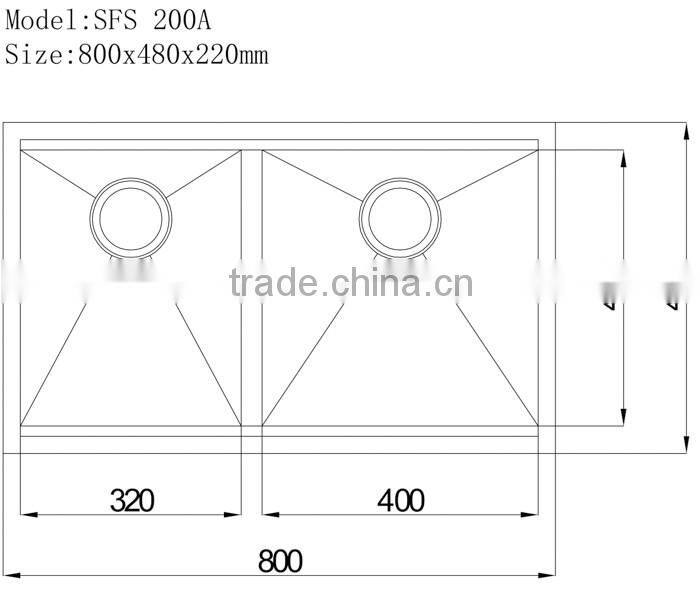 Handmade Sus304 Wash Basin Sink