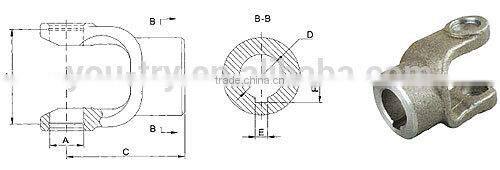 Plain Bore York of the PTO Shaft for Agriculture Use