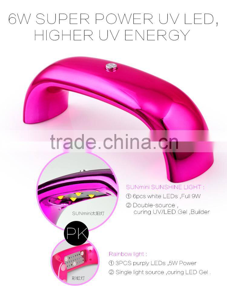2016 professional mini Rechargeable UV curing lamp