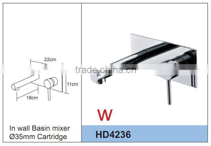 HD4236 35mm Watermark Australian Standard WELS Wall Mounted Basin Mixer Faucet Bathroom Sink Mixer Tap