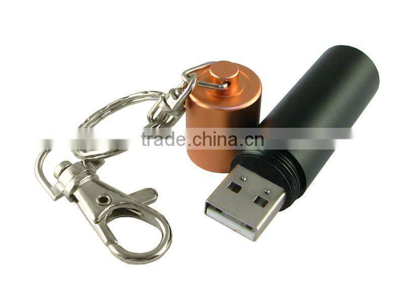 full capactiy battery shape usb stick with key chain with logo/CE,FCC,ROHS