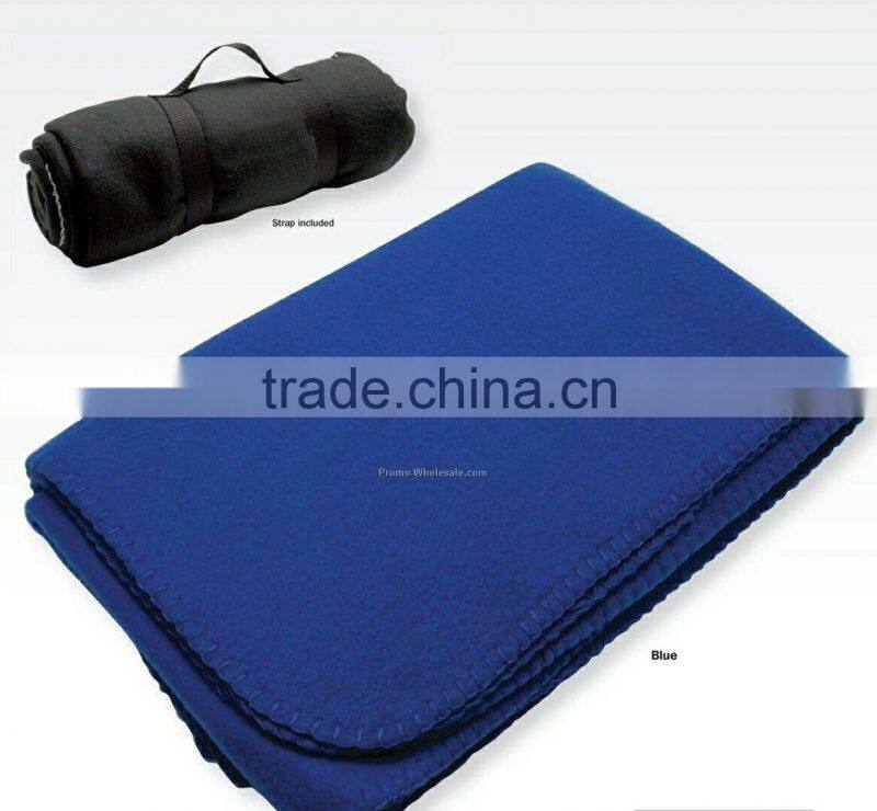 polar fleece blanket with black belt