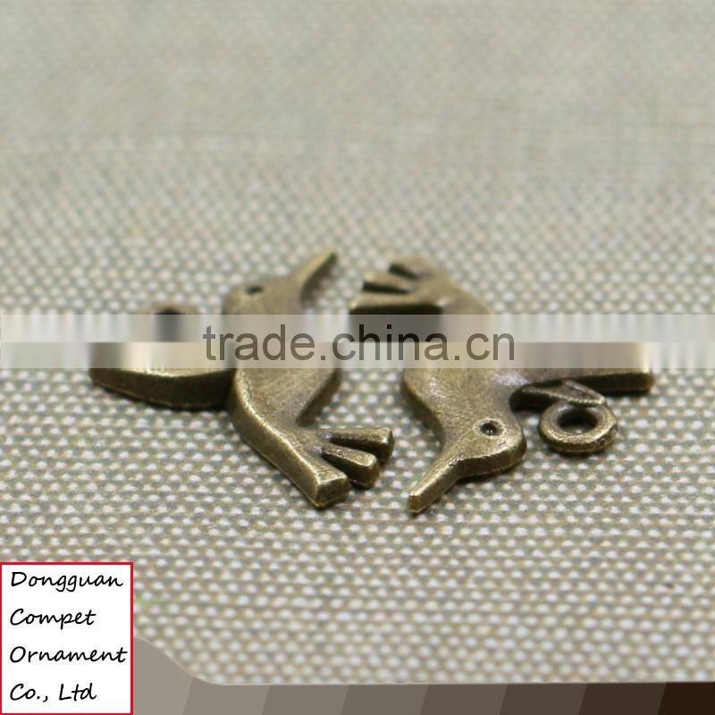 Wholesale metal accessories diy zinc alloy hummingbird bird pendant