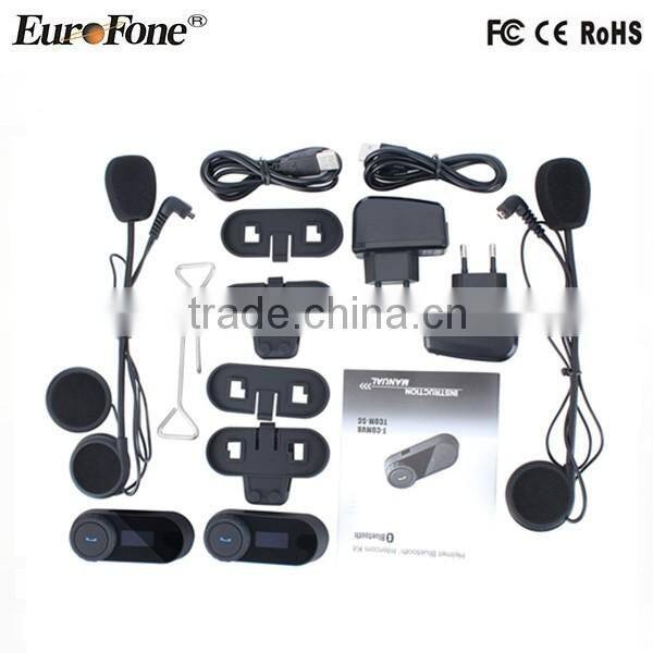 BT intercom 800M FDC-02SC W/LCD Screen Bluetooth Wireless Motorcycle Motorbike Interphone