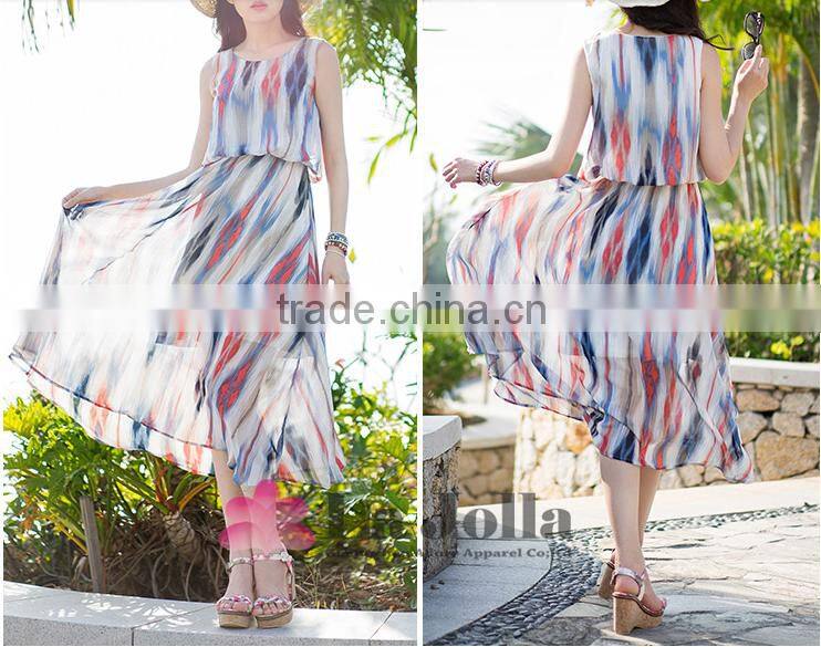 long beach cocktail dress colorful stripe dress rainbow light red andblue cheap women bohemia beach dresses