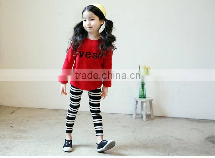 2015 Wholesale clothing 2pcs sets clothing for children christmas tight leggings with t-shirt sets autumn girls clothing sets