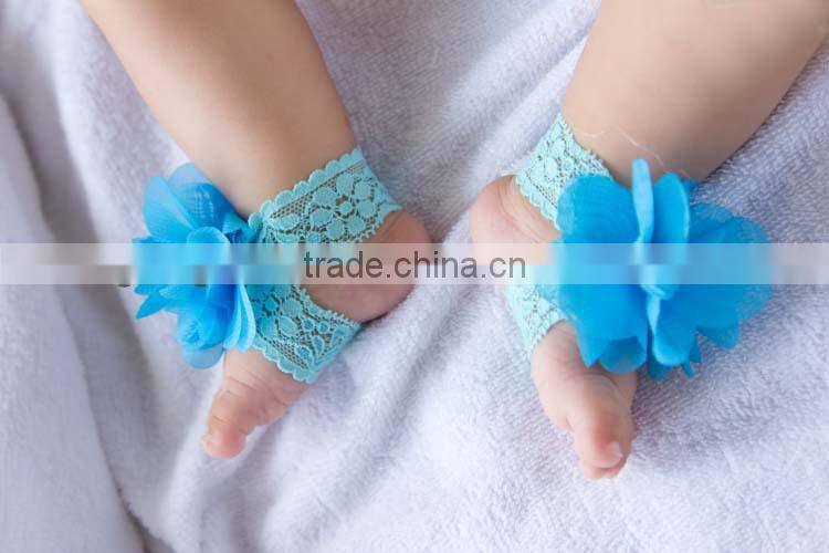 lovely baby barefoot sandals.for Boutique,gift 2014