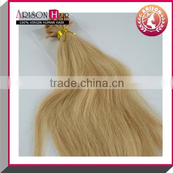 Factory 100 cheap remy u tip hair extension wholesale