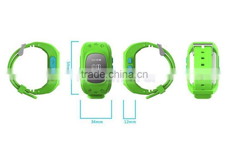 Silicone SOS Phone Emergency GPS Tracker Kid Phone Wrist Watch With SIM Card Slot Phone Call For Children Old People