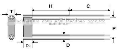 U Shape Silicon Carbide Heating Elements for Semiconductor Products