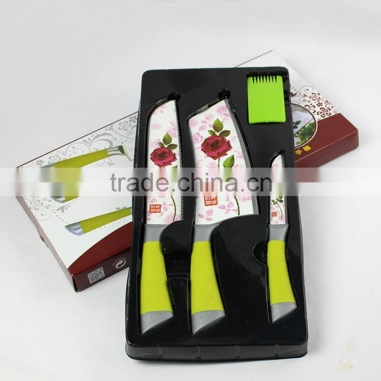 Promotional plastic handle knife set