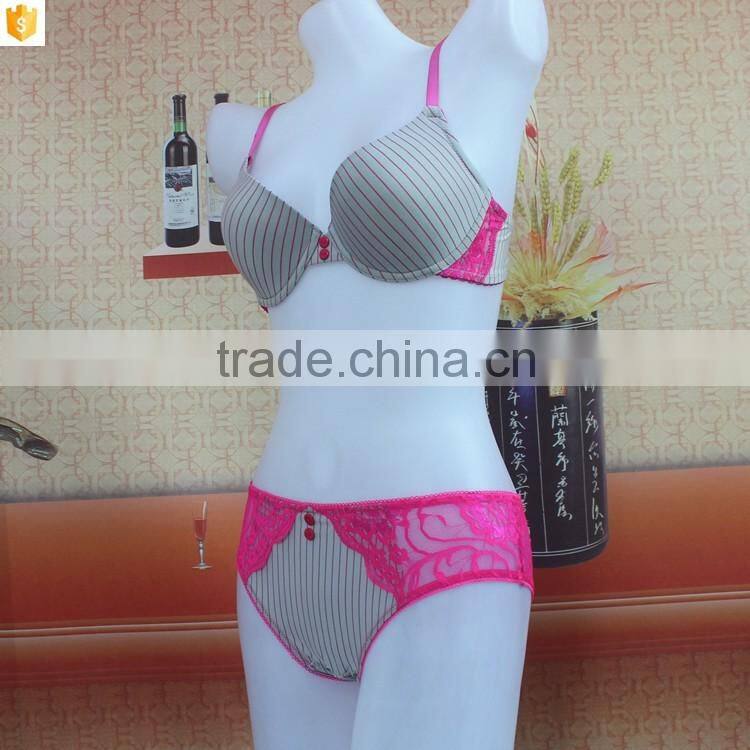 Free shipping zebra line decorative sweet girl bra underwear