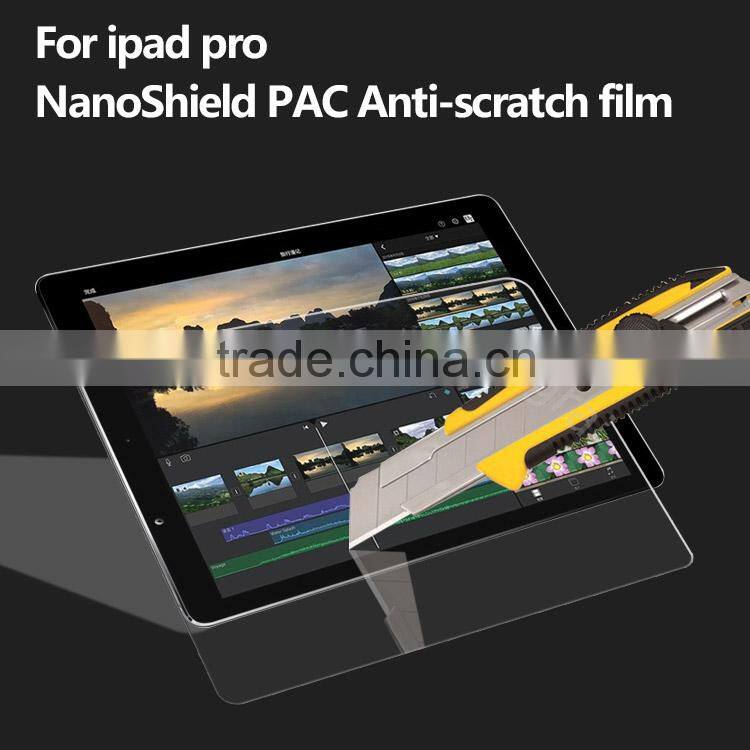Nano tech scratch proof screen protector film for ipad pro 6-7H hardness invisible shield 3D touch