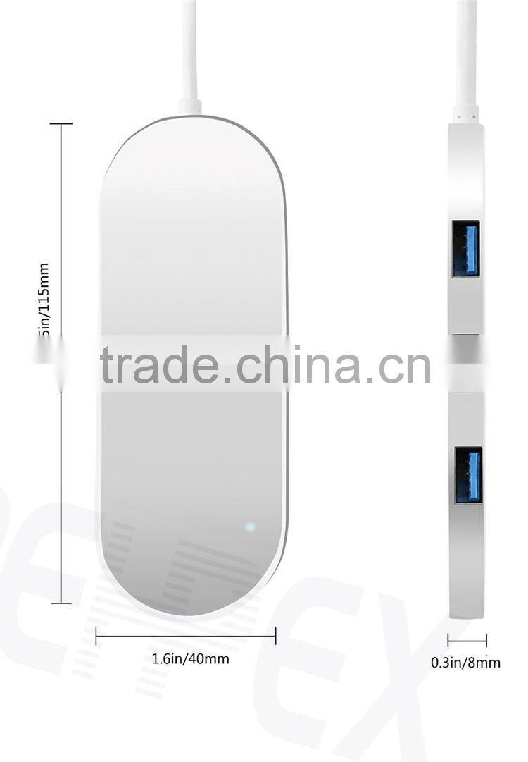 2 in 1 USB to Micro & Card Reader Ports USB 2.0 connector cable Hub