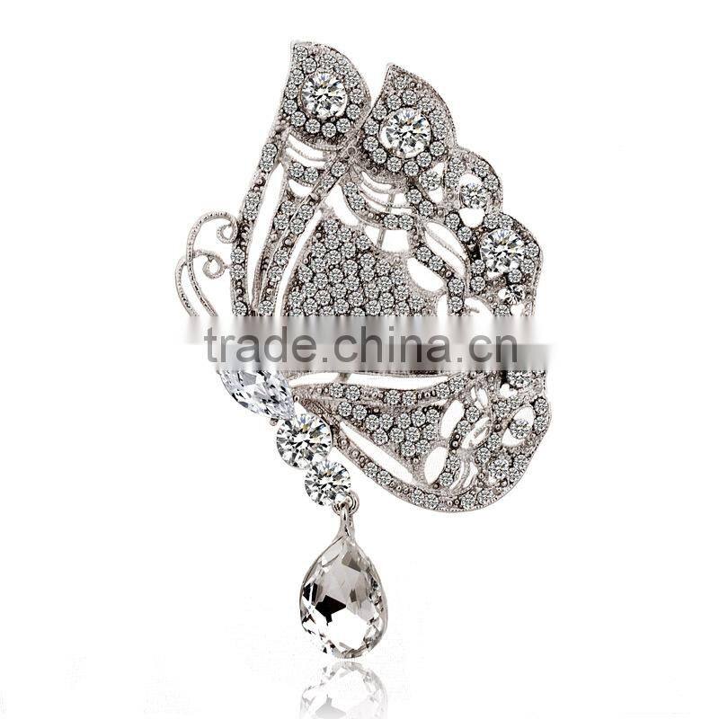 Black Color Insect Wing Shape Brooch