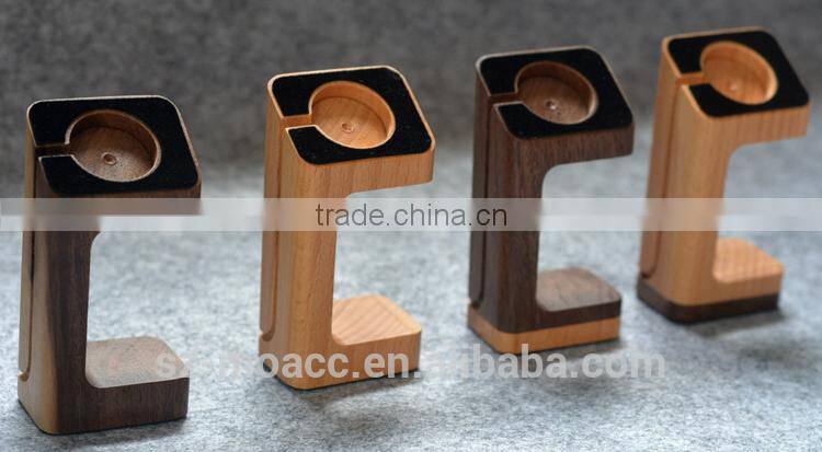Strong and light Natural wood watch stand watch display stand for apple watch