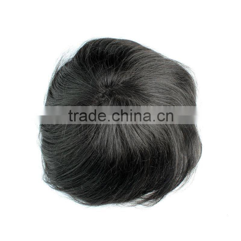 top quality natural color toupee for men