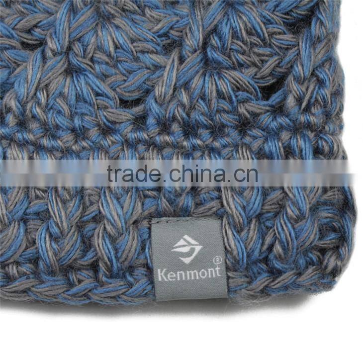 Kenmont Brand fashion design custom winter hats with pom poms