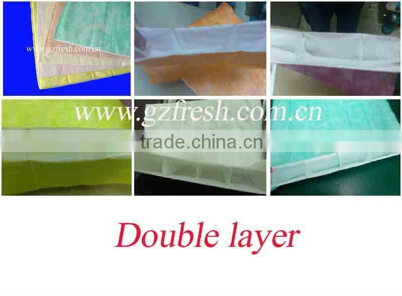 Ultrasonic stitched media/nonwoven pocket filter material (manufacturer)