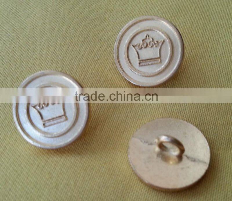 Crown Logo in Gold NF Color Metal Shank Button -- M1607