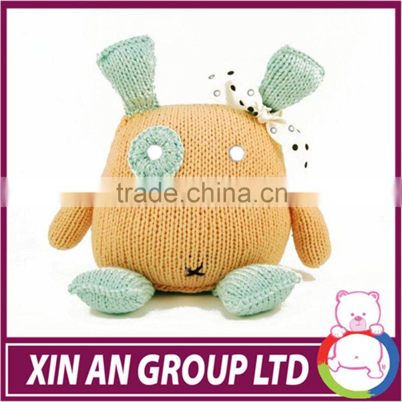 Custom baby gift soft animal shape knit toy