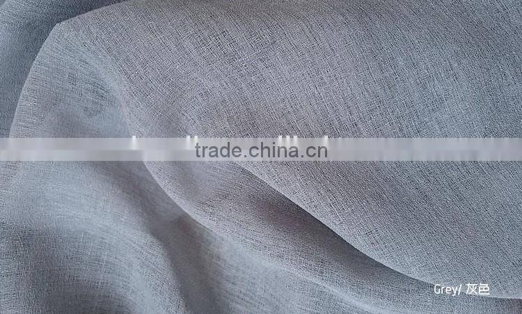 Plain coloured polyester linen curtain fabric