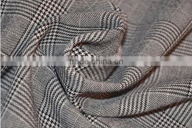 Plover case grid fabrics TR polyester/cotton elastic fabric all around women's jackets