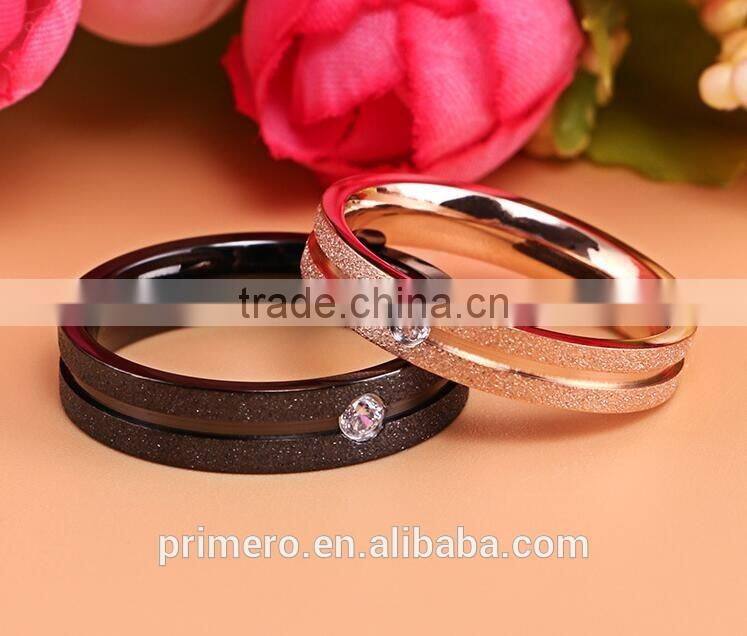 Fashion Wedding Bands For Women Men Matte Finished 316L Stainless Steel Rings For Couple Jewelry