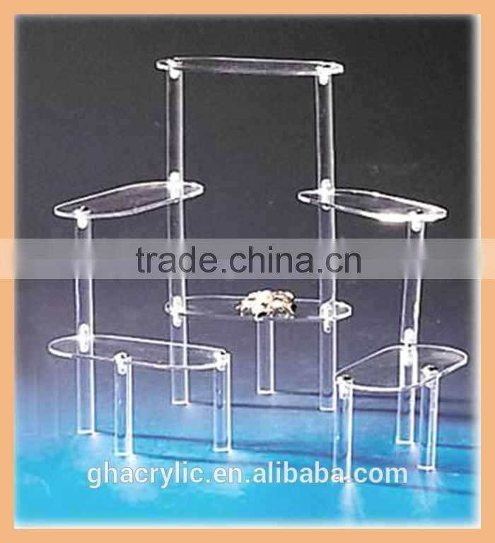 yellow color advertising equipment acrylic display rack for advertising rack