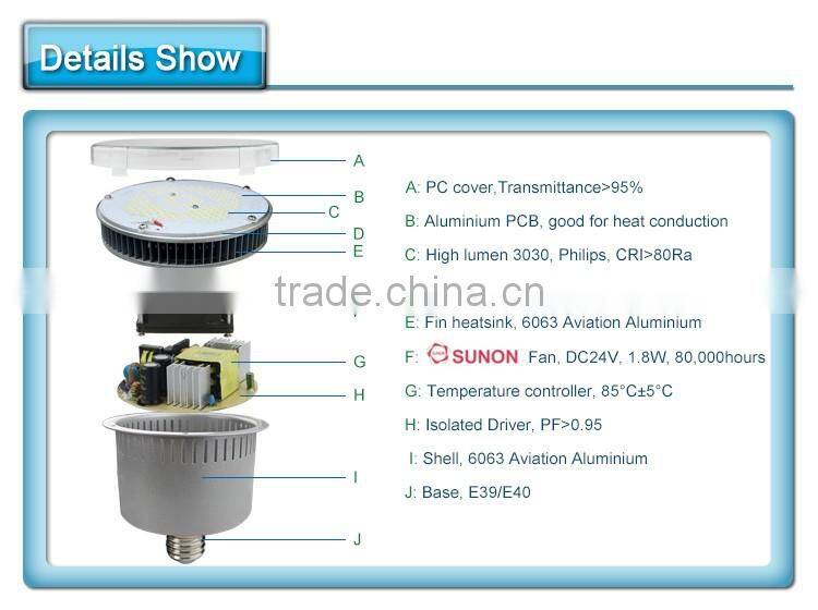 Industrial Lighting e40 led high bay lamp, 120w LED High Bay & Low Bay Lighting 5 years warranty